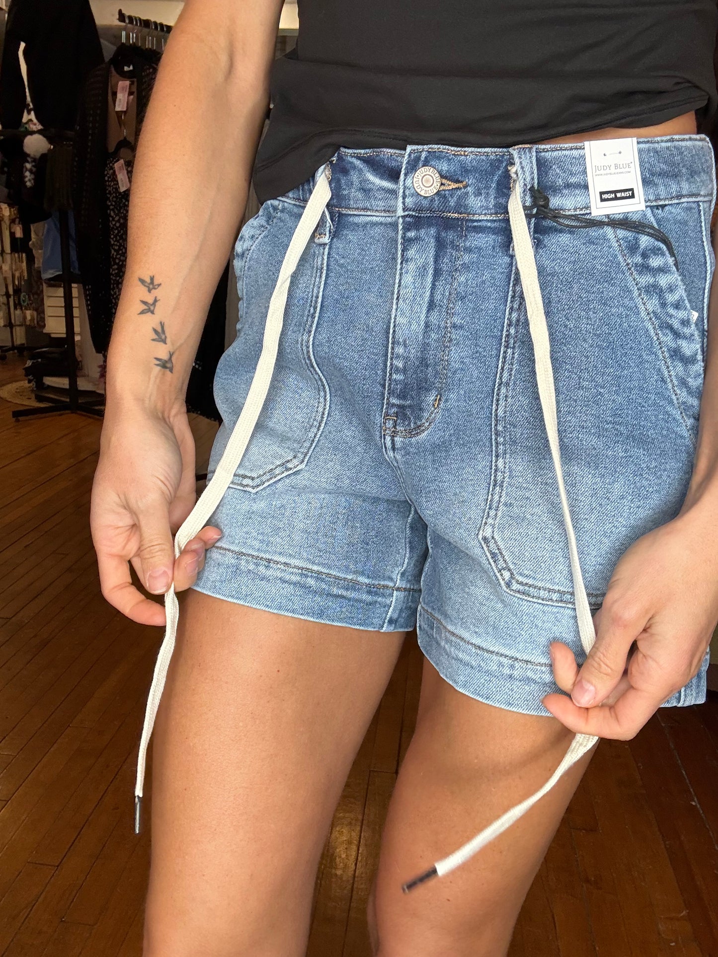 JUDY BLUE JACEY DENIM JOGGER SHORTS