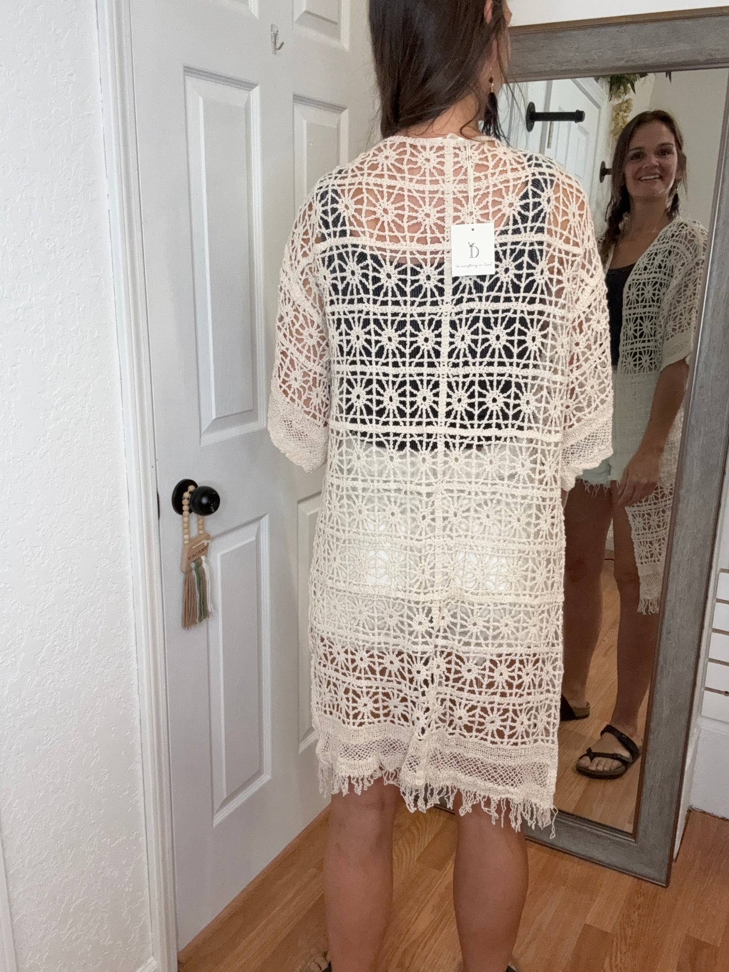 SAMMY CROCHET CARDIGAN - IVORY