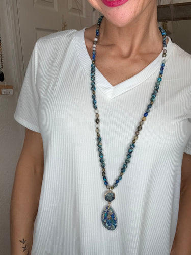 GWEN NECKLACE-BLUE-MIA