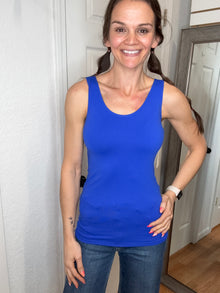 Bare Seamless Tank Royal Blue -Yelete