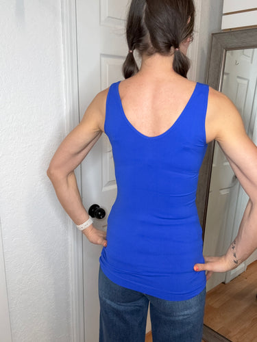 Bare Seamless Tank Royal Blue -Yelete