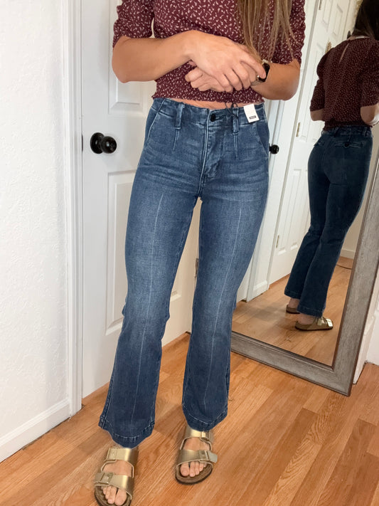TALISSA MIDRISE TROUSER BOOTCUT DENIM JEANS -JUDY BLUE