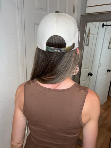 Star Floral American Flag Hat Camo -Zenana