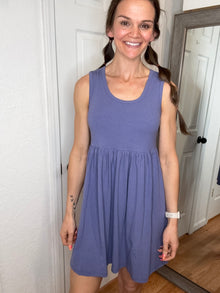 Markell Dress Blue - MIKAROSE