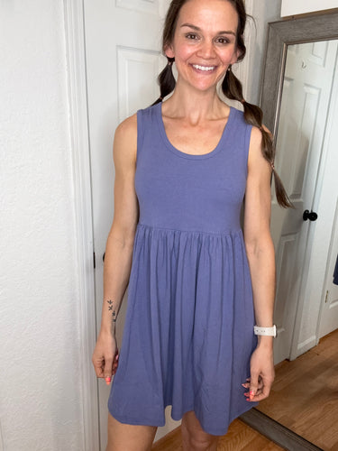 Markell Dress Blue - MIKAROSE