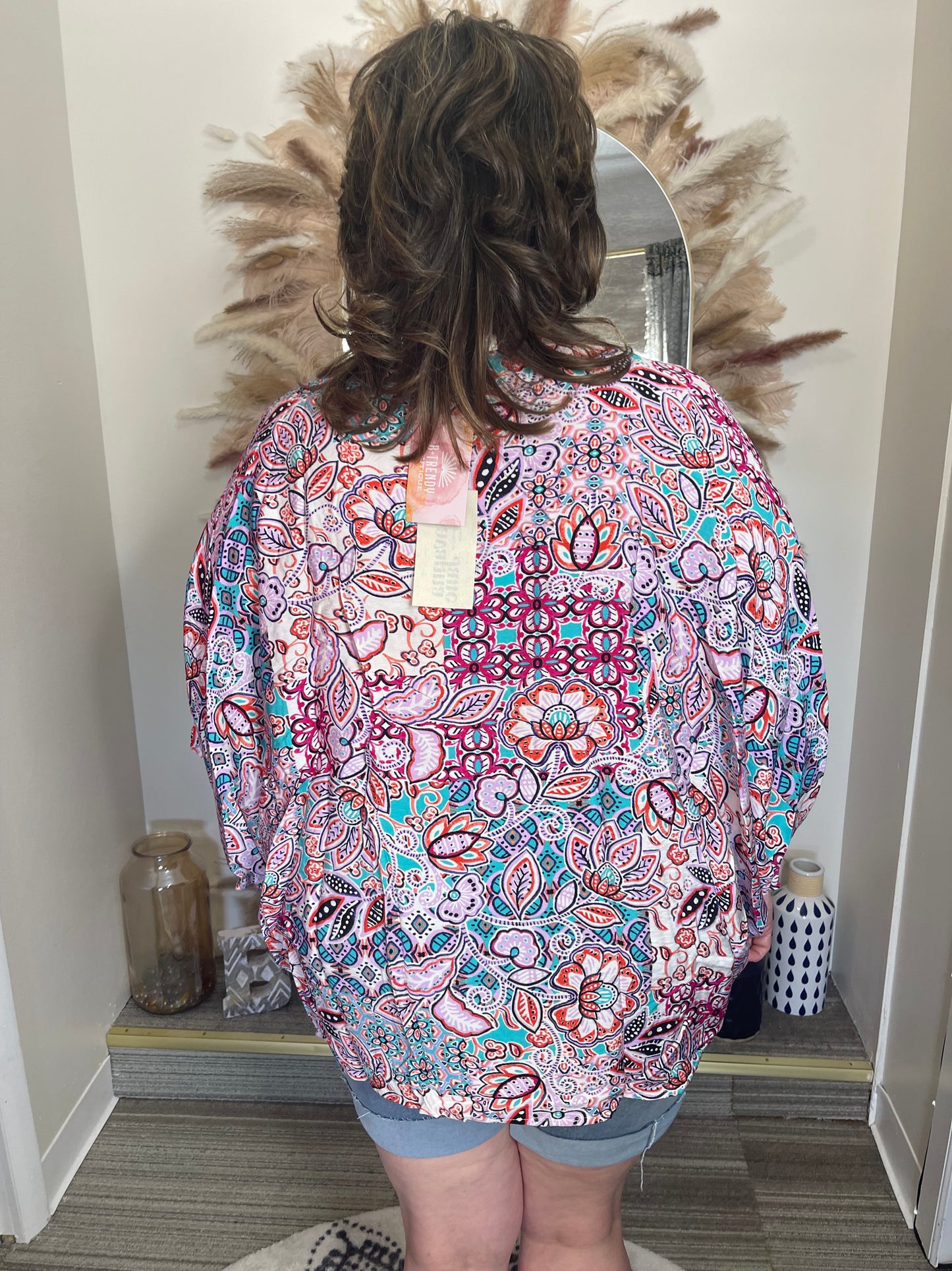 Poncho Embroidered Top