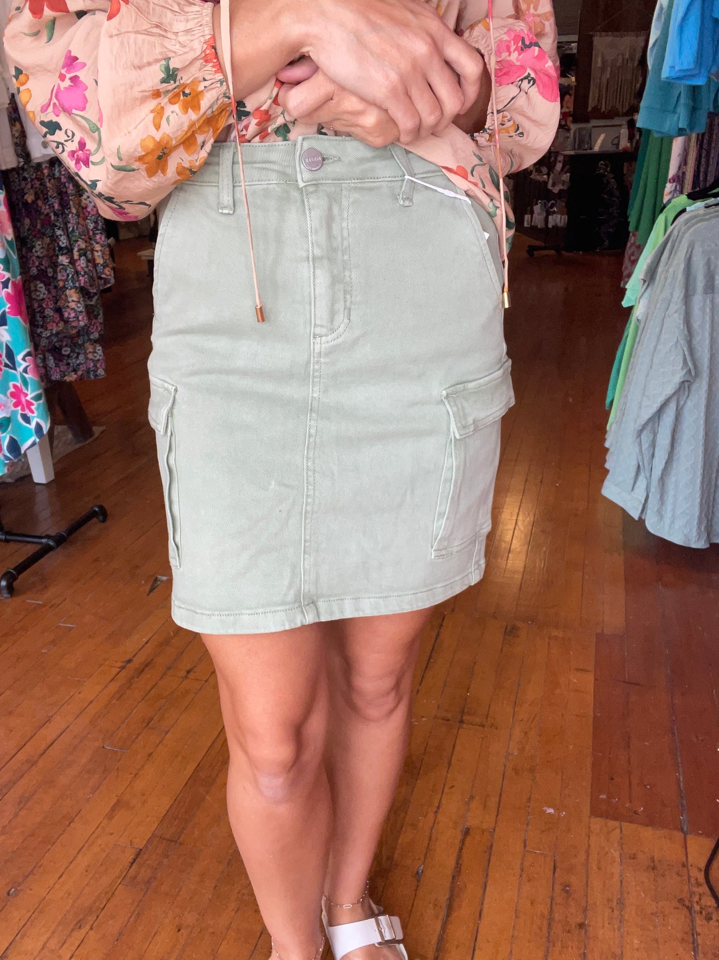 Risen - Olivia Denim Cargo Skirt