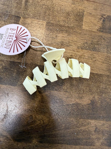 Zig Zag Hair Claw Clip Ivory