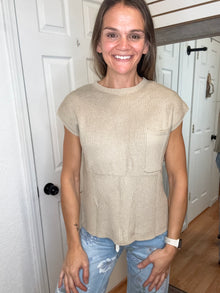 Holly Cap Sleeve Sweater Top- Hayden La