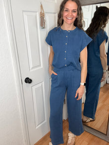 Novalie Top & Pants Denim Blue- Thread & Supply