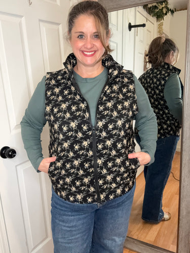 Vivienne Collared Floral Vest - Staccato