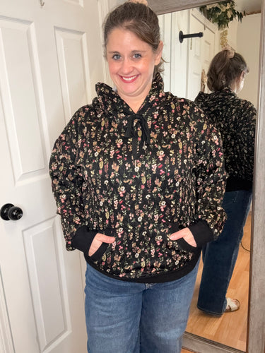 Neve Quilted Hoodie Pullover Top - Staccato