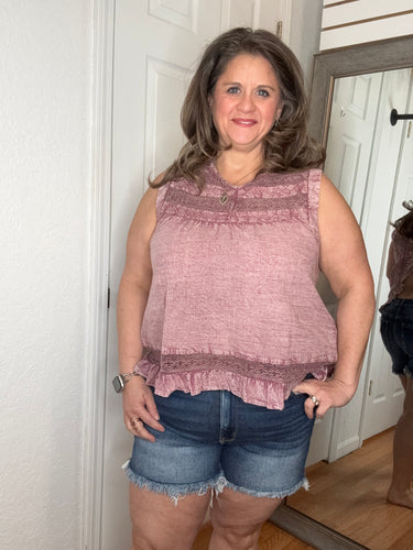 Skyla Sleeveless Top Mauve POL