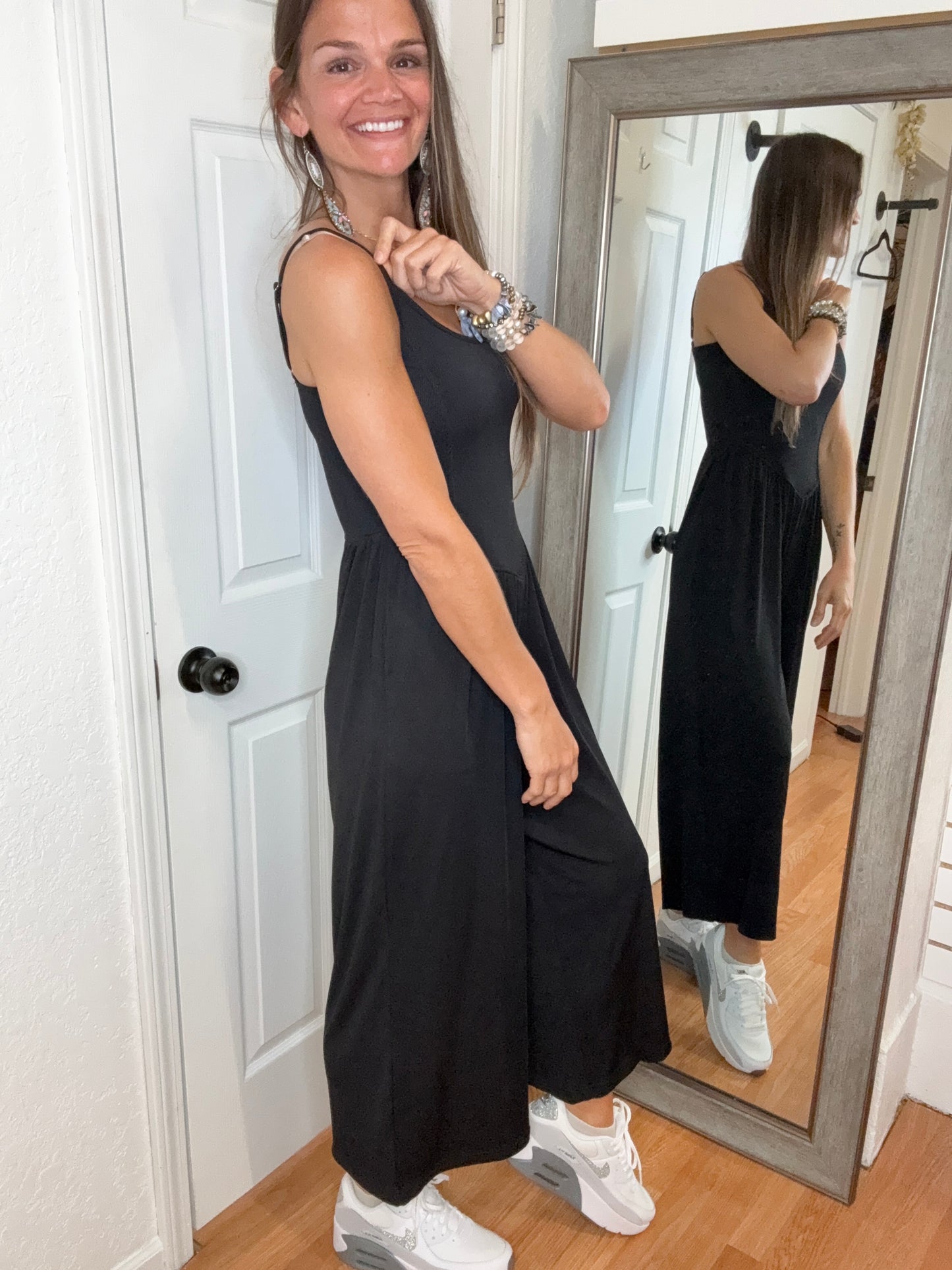 COOPER RIBBED JUMPSUIT BLACK - BLAKELEY