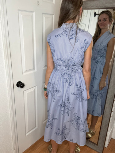 Dolly Midi Dress Blue Heimish