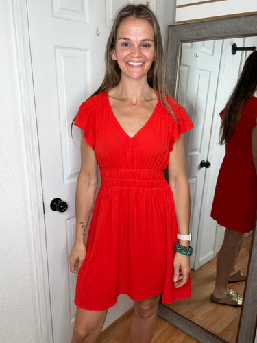 Bessy Mini Dress Persimmon -Staccato
