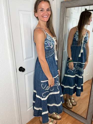 Gypsy Denim Midi Dress -POL