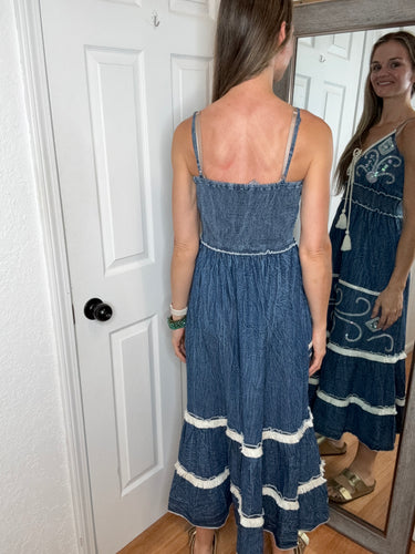 Gypsy Denim Midi Dress -POL