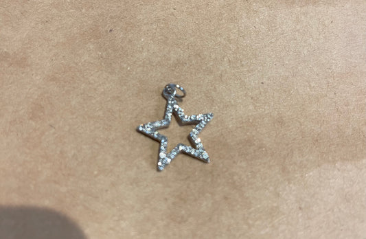 Big Star Silver Charm Bar Charm