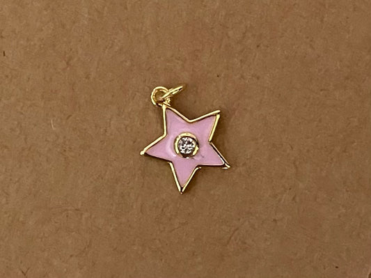 Pink Star Charm Bar Charms