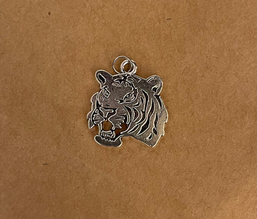 Tiger Head Silver Game Day Charms