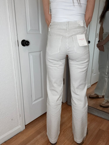 Pam Stripe Denim Flare Jeans- Lovervet