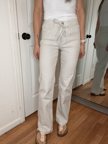 Pam Stripe Denim Flare Jeans- Lovervet
