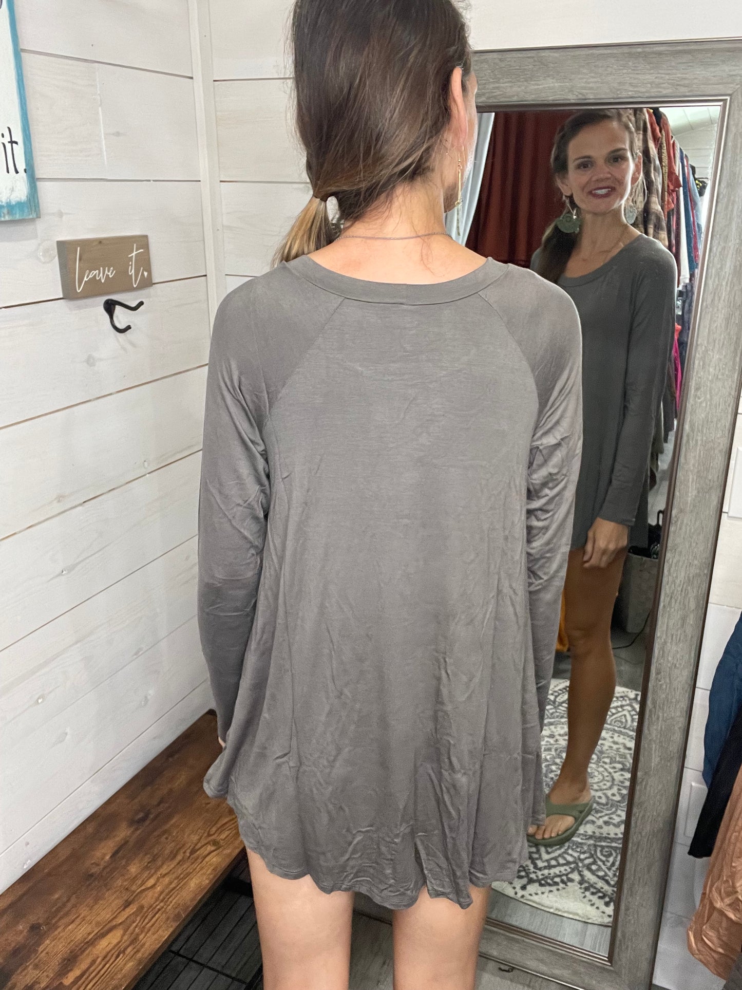 Round Neck Long sleeve tunic top