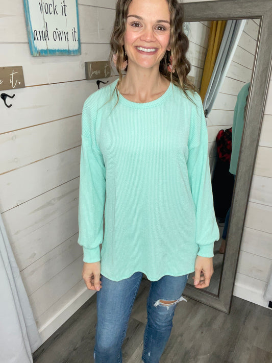 Long Sleeve PULL OVER - MINT