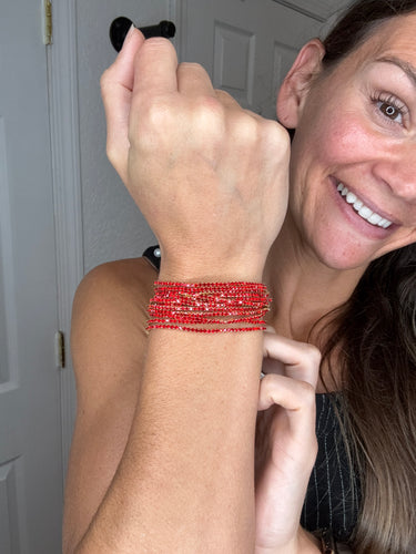 JOY STRETCH RED BRACELET SET - WHAT’S HOT