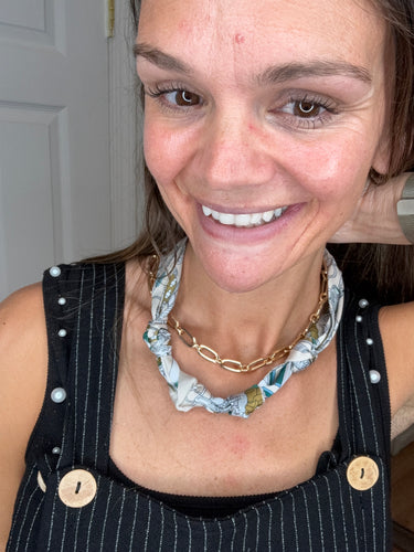 CHAIN SCARF NECKLACE GREEN - WHAT’S HOT