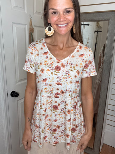 SARAH RUFFLE TOP HARVEST CHARM - MICHELLE MAE