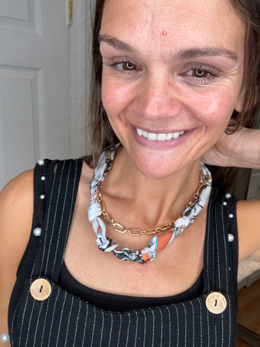 CHAIN SCARF NECKLACE RUST - WHAT’S HOT