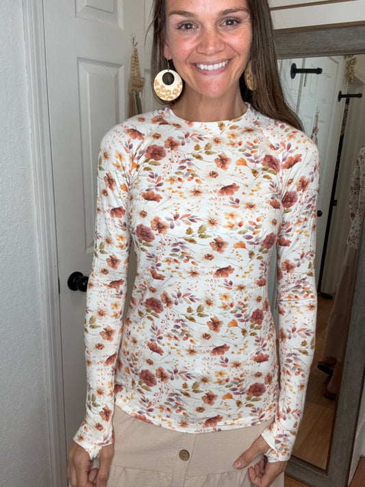 BLAIR LONG SLEEVE TOP HARVEST CHARM- MICHELLE MAE