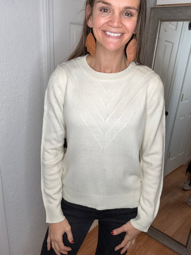 EVELYN SWEATER IVORY- MICHELLE MAE