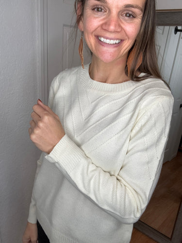 EVELYN SWEATER IVORY- MICHELLE MAE