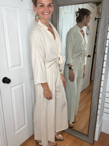 Jaylyn 2 Piece Top And Pant Set SOLD SEPARATELY Oat- Anniewear