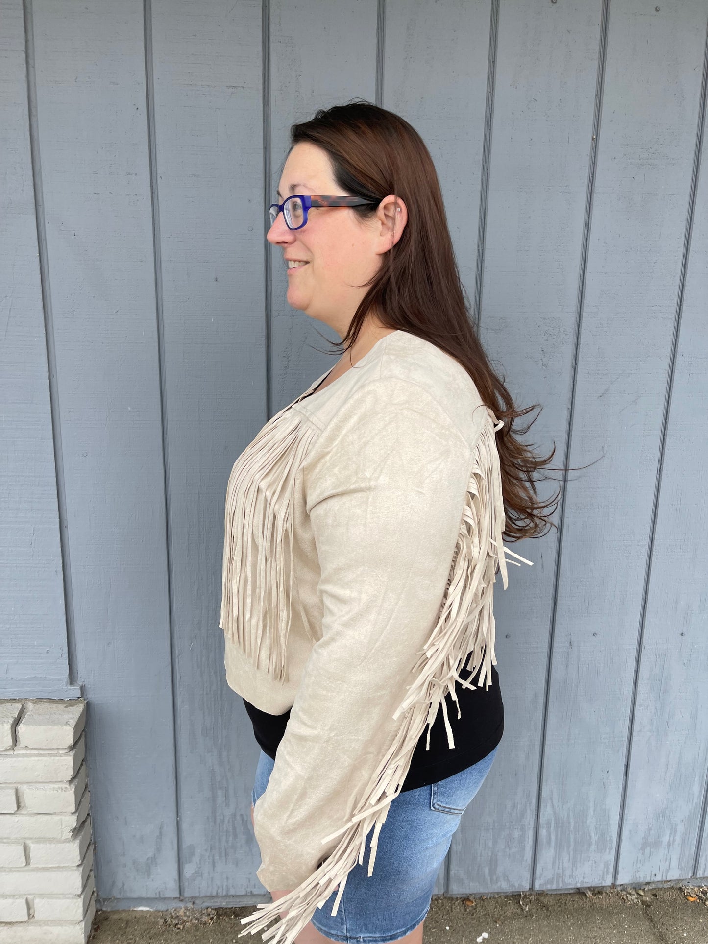 WESTERN FRINGE SUEDE JACKET