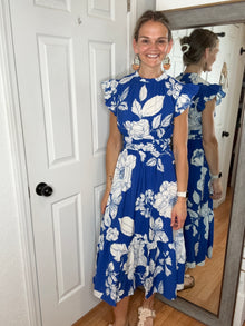 Izzy Midi Dress Blue- Oddi