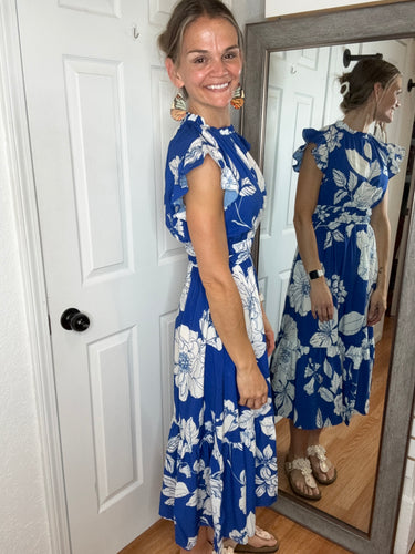 Izzy Midi Dress Blue- Oddi