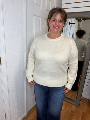 EVELYN SWEATER IVORY- MICHELLE MAE
