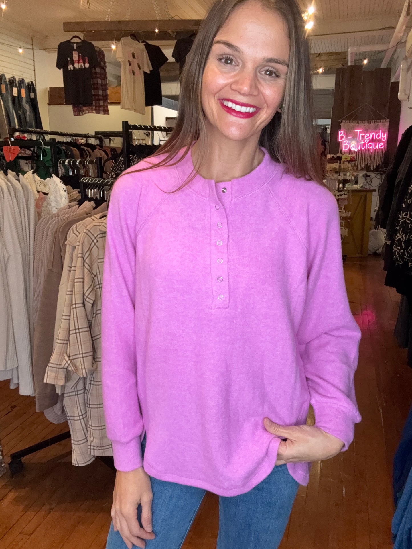 ANNELEE SWEATER TOP - PINK