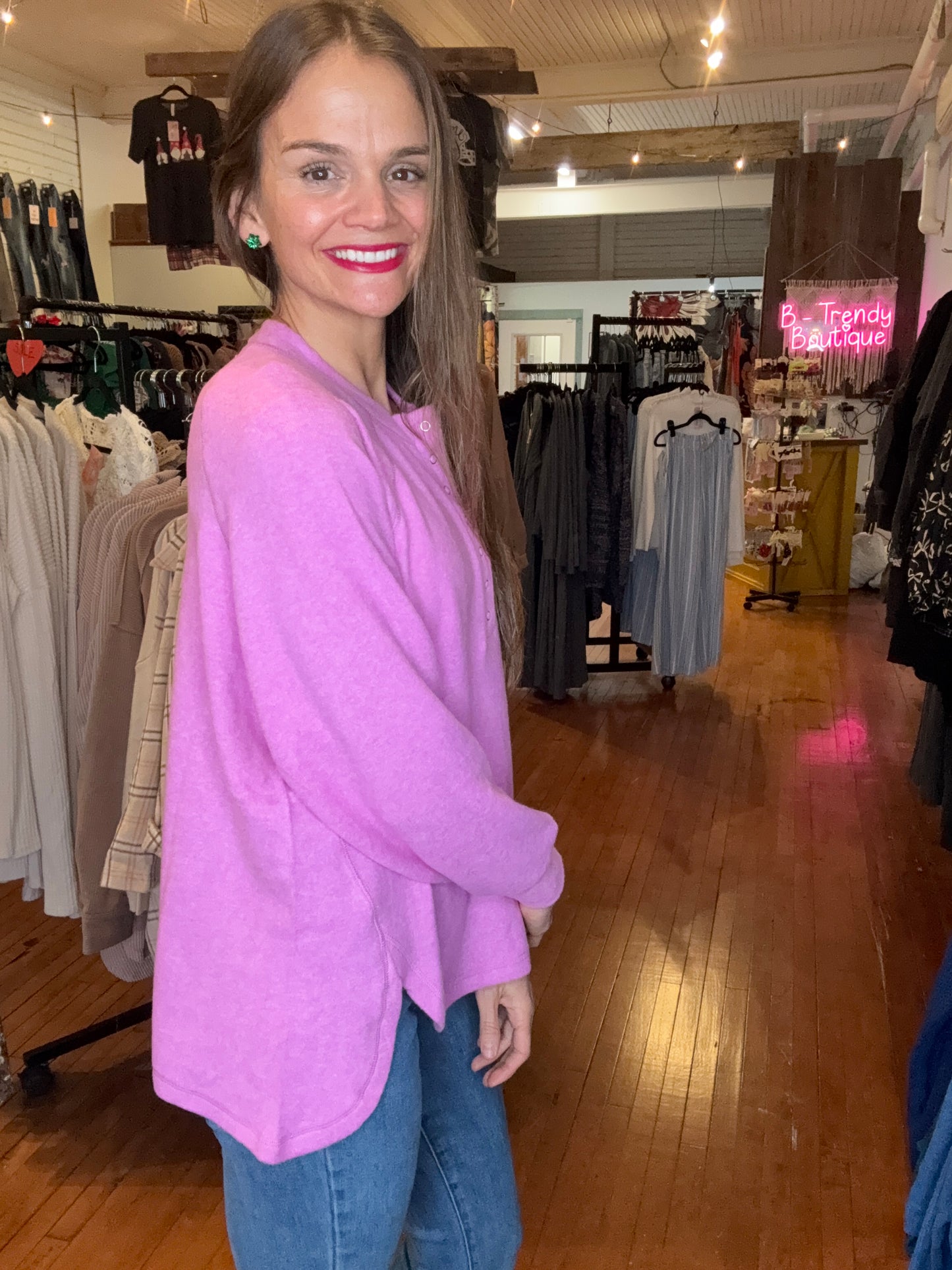 ANNELEE SWEATER TOP - PINK