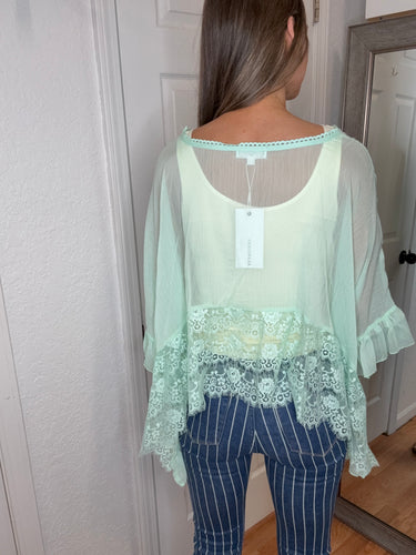 Clair Chiffon Cape Blouse - Anniewear
