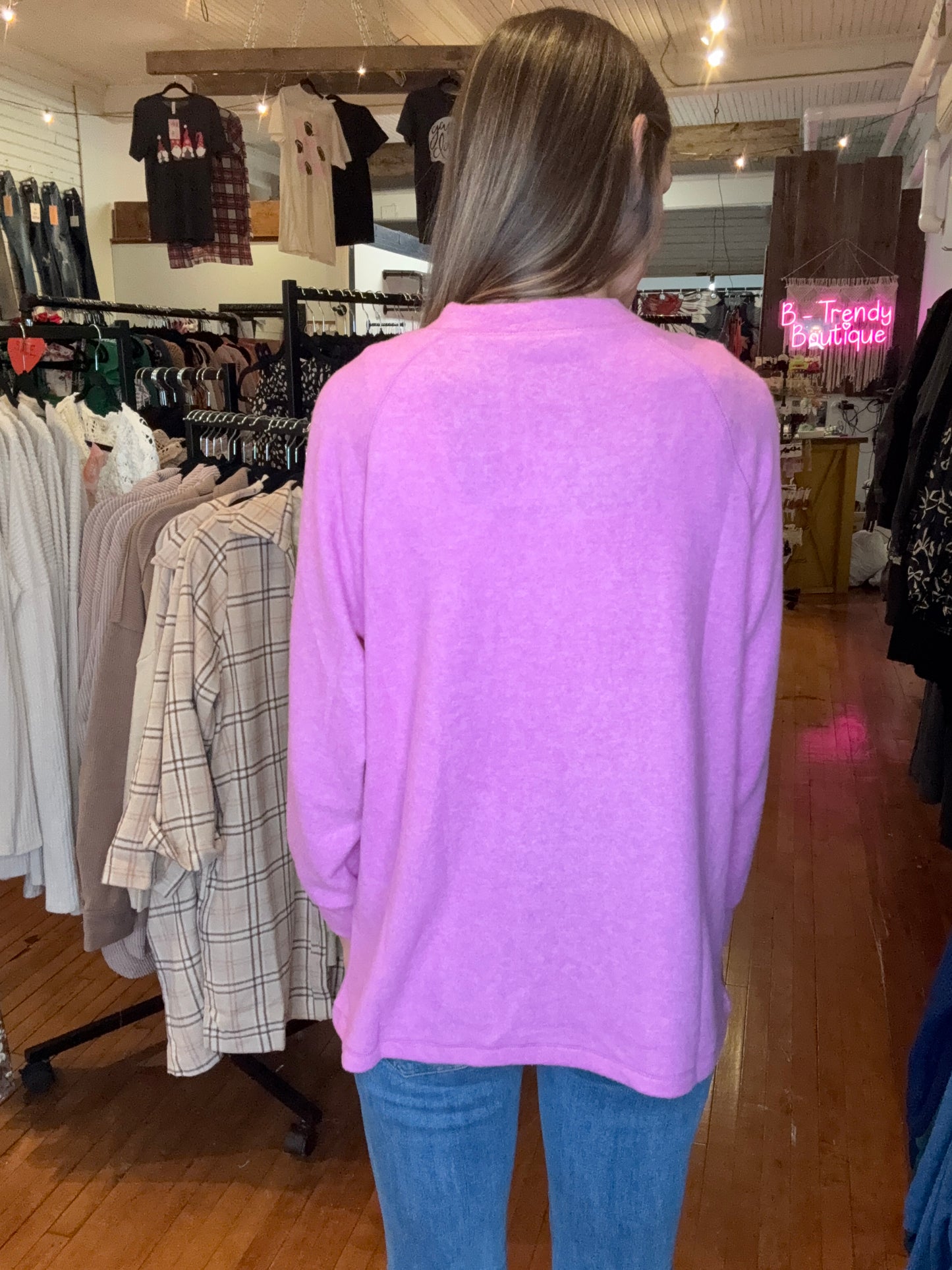 ANNELEE SWEATER TOP - PINK