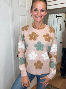JAZMINE FLOWER CREW NECK SWEATER - STACCATO