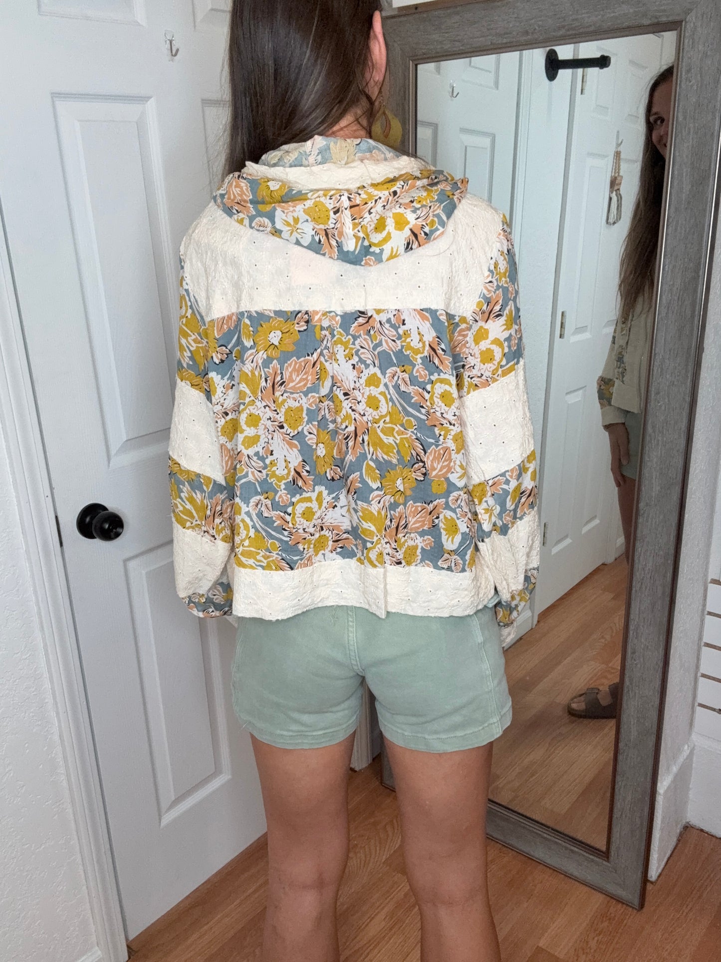 CEDAR HOODED ZIP UP LONG SLEEVE TOP - POL