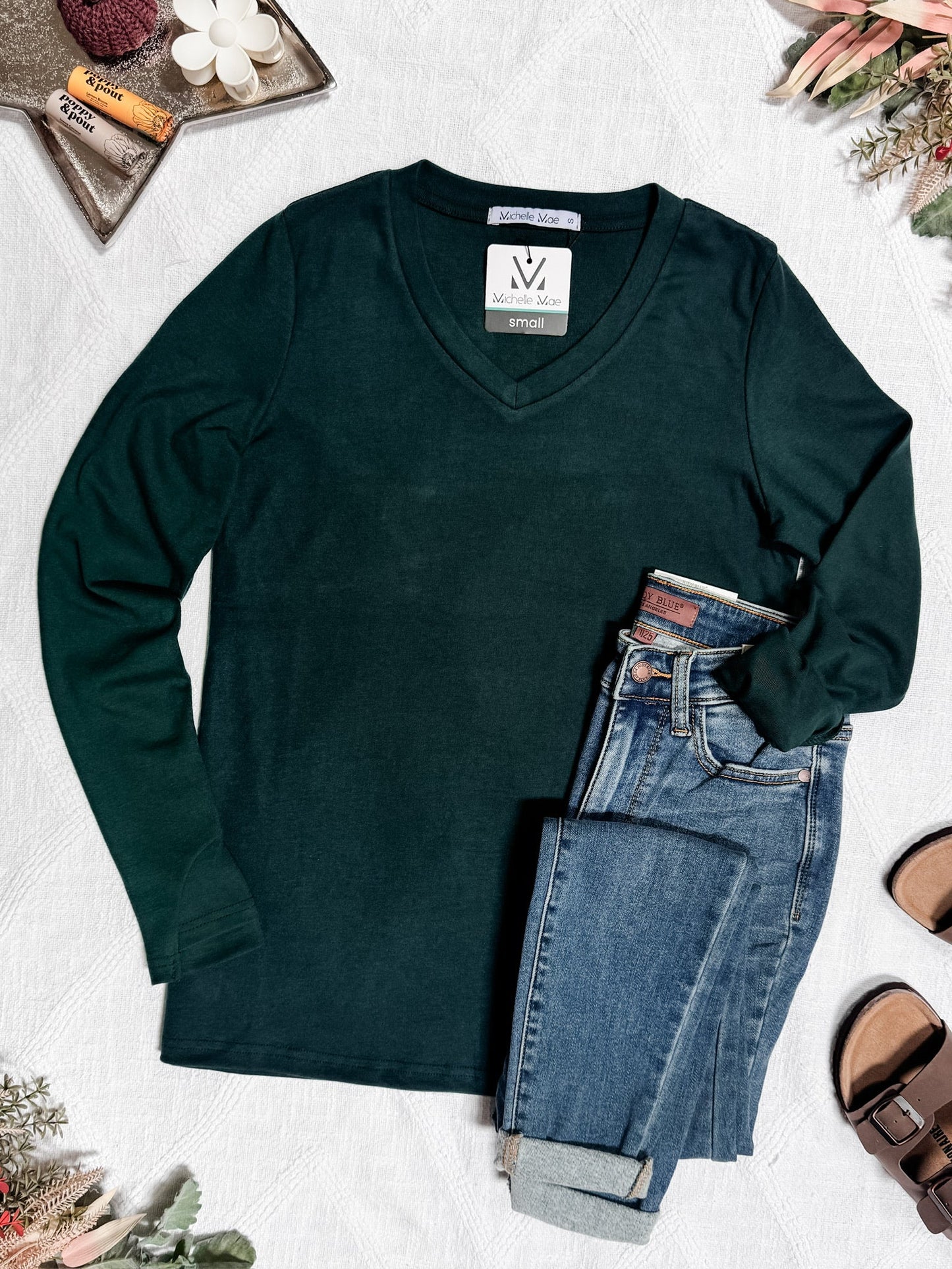 IN STOCK Leah Long Sleeve Top - Evergreen | Women's Casual Top FINAL SALE