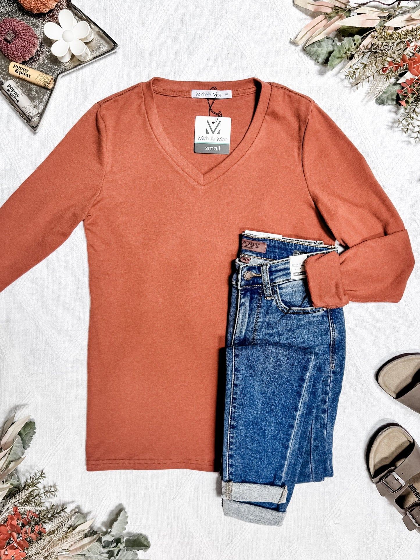 IN STOCK Leah Long Sleeve Top - Pumpkin | Women's Casual Top FINAL SALE