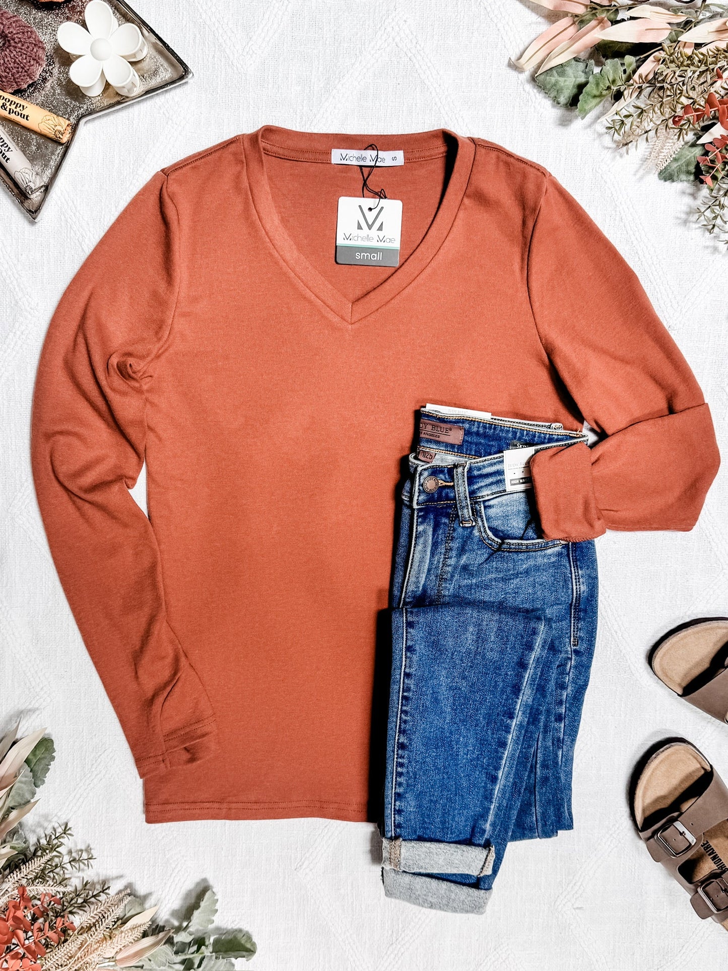 IN STOCK Leah Long Sleeve Top - Pumpkin | Women's Casual Top FINAL SALE